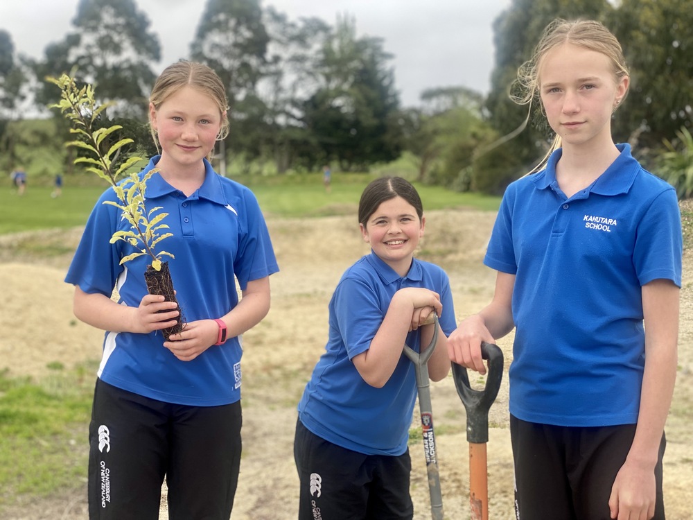 Students At Kahutara School Planting Seedlings Donated By The Ruamahanga Restoration Trust Sm